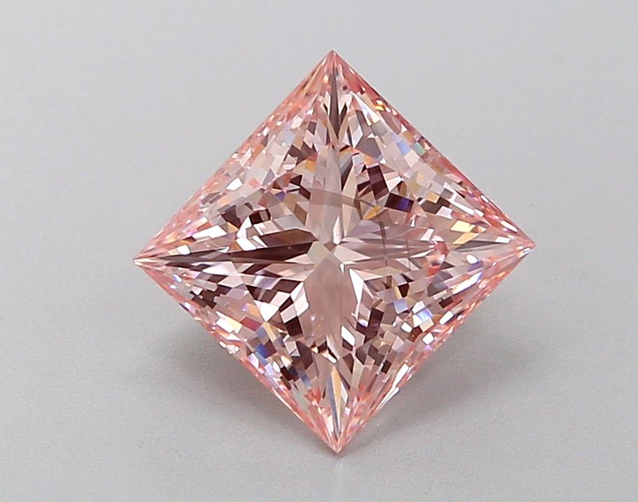 2.11 Carat Princess Lab Diamond with  Cut Diamond in 14KT  view 1
