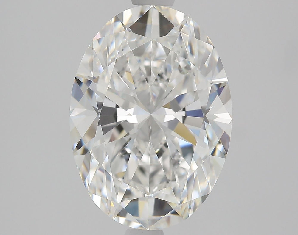 2.6 Carat Oval Natural Diamond with  Cut Diamond in 14KT  view 1
