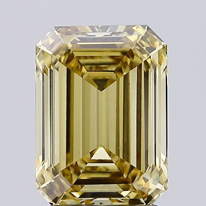 2.02 Carat Emerald Lab Diamond with  Cut Diamond in 14KT  view 1

