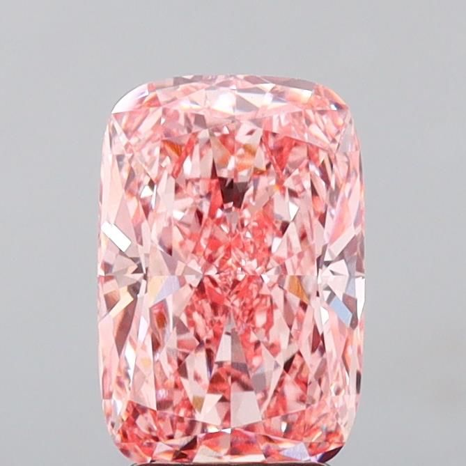 3.31 Carat Cushion Lab Diamond with  Cut Diamond in 14KT  view 1
