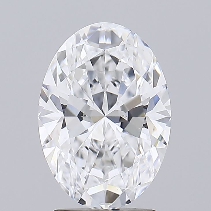 2.38 Carat Oval Lab Diamond with  Cut Diamond in 14KT  view 1
