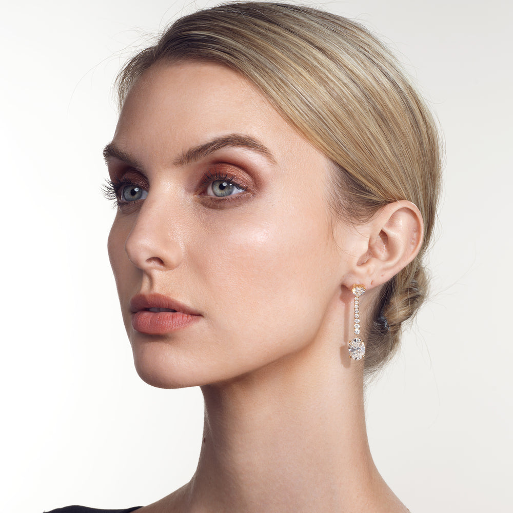 The Sisley Earrings with 18KT Yellow Gold / Lab / 11 Cut Diamond in 14KT Yellow Gold / Lab / 11 view 5
