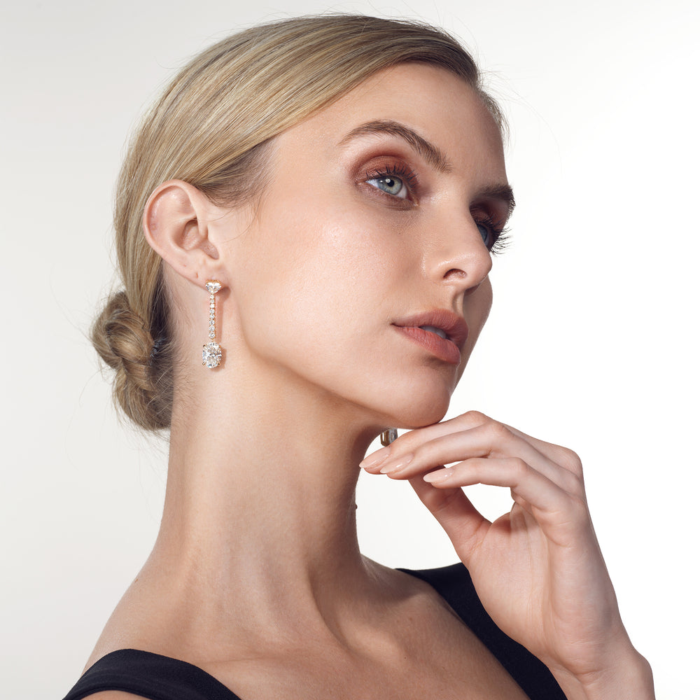 The Sisley Earrings with 18KT Yellow Gold / Lab / 11 Cut Diamond in 14KT Yellow Gold / Lab / 11 view 4
