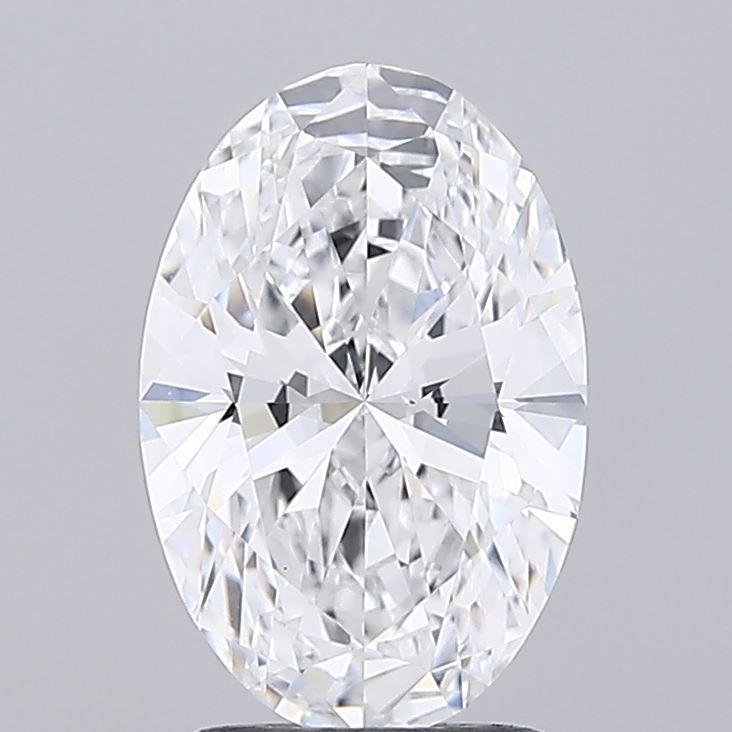 1.89 Carat Oval Lab Diamond with  Cut Diamond in 14KT  view 1
