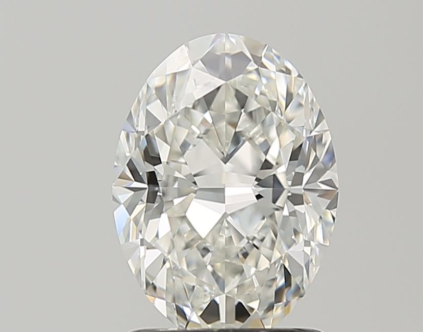 1.51 Carat Oval Natural Diamond with  Cut Diamond in 14KT  view 1

