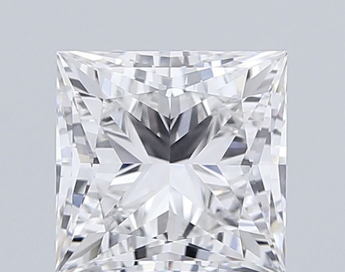 3.04 Carat Princess Lab Diamond with  Cut Diamond in 14KT  view 1
