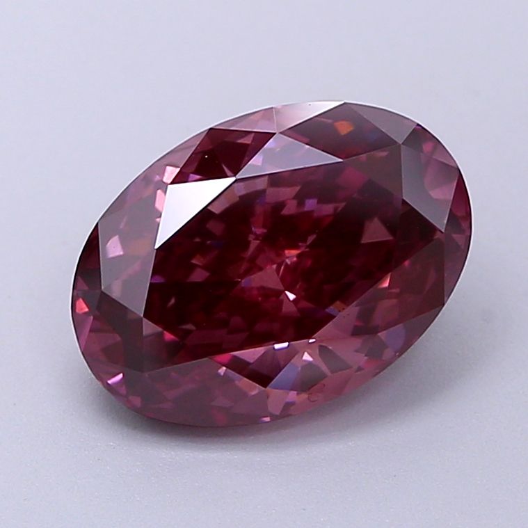2.62 Carat Oval Lab Diamond with  Cut Diamond in 14KT  view 1
