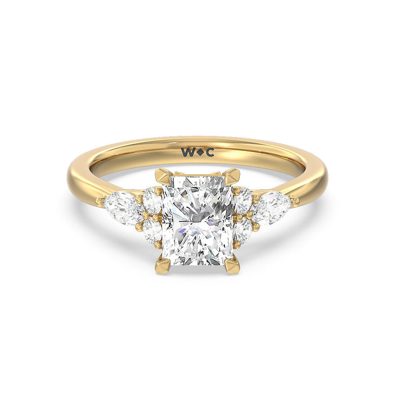 Fine Trio Cluster Engagement Ring - Home Preview