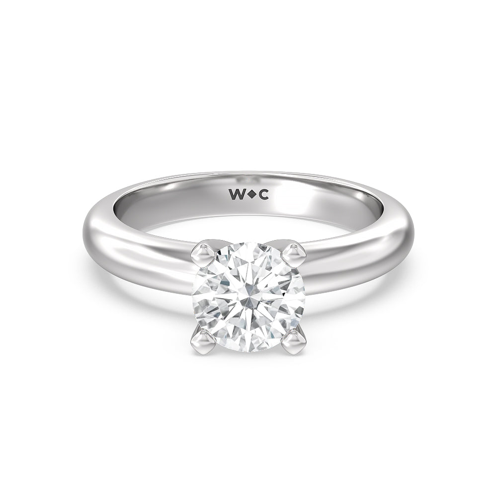 Maxi Classic Four Prong Solitaire Diamond Engagement Ring (E+ VVS+ ...