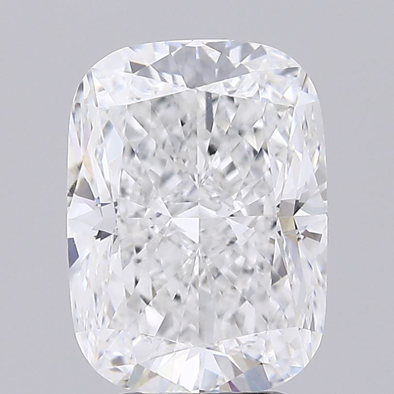 4.22 Carat Cushion Lab Diamond with  Cut Diamond in 14KT  view 1
