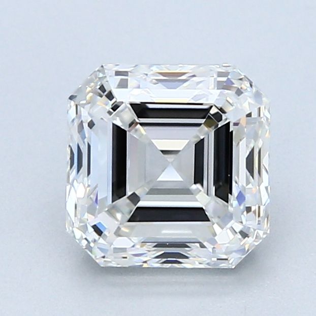 1.7 Carat Asscher Natural Diamond with  Cut Diamond in 14KT  view 1
