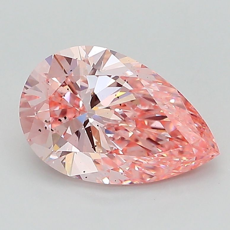 1.51 Carat Pear Lab Diamond with  Cut Diamond in 14KT  view 1
