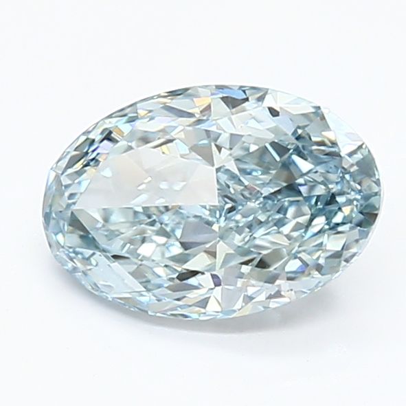 1.39 Carat Oval Lab Diamond with  Cut Diamond in 14KT  view 1
