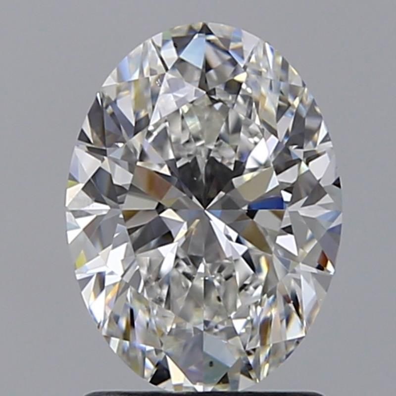 1.5 Carat Oval Natural Diamond with  Cut Diamond in 14KT  view 1

