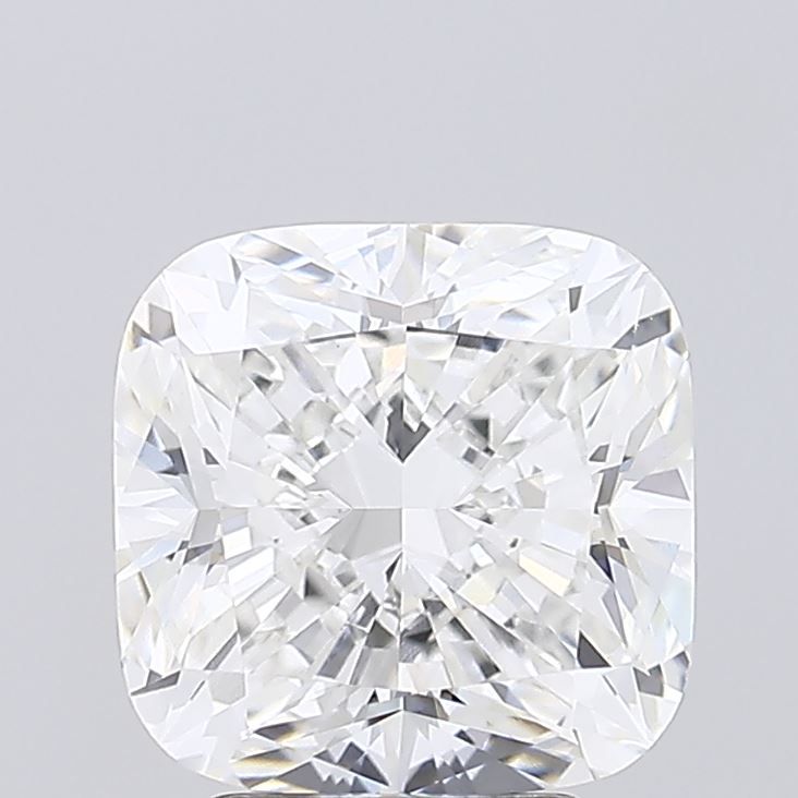 4.02 Carat Cushion Lab Diamond with  Cut Diamond in 14KT  view 1

