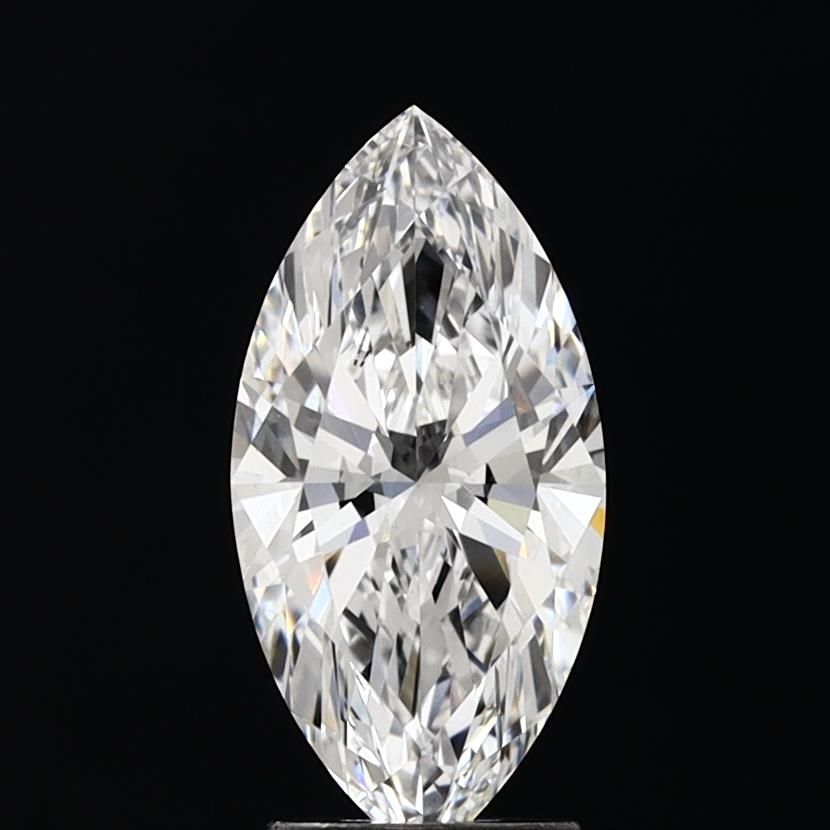 2.55 Carat Marquise Lab Diamond with  Cut Diamond in 14KT  view 1
