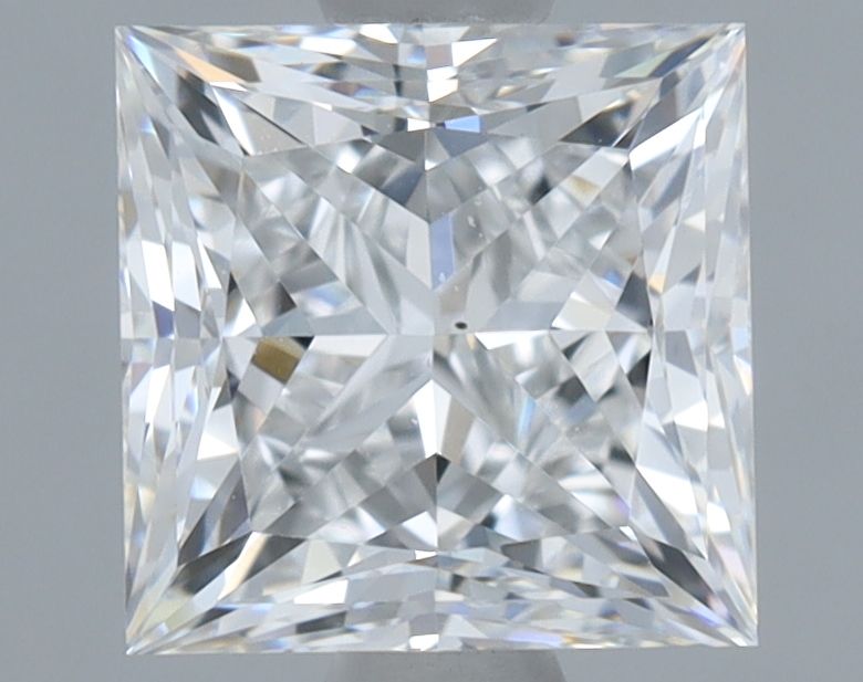 1.04 Carat Princess Natural Diamond with  Cut Diamond in 14KT  view 1
