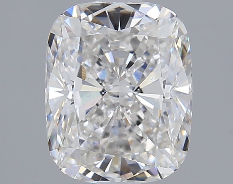 2.1 Carat Cushion Lab Diamond with  Cut Diamond in 14KT  view 1
