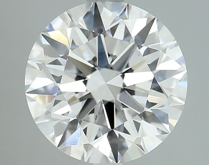 3.04 Carat Round Lab Diamond with  Cut Diamond in 14KT  view 1
