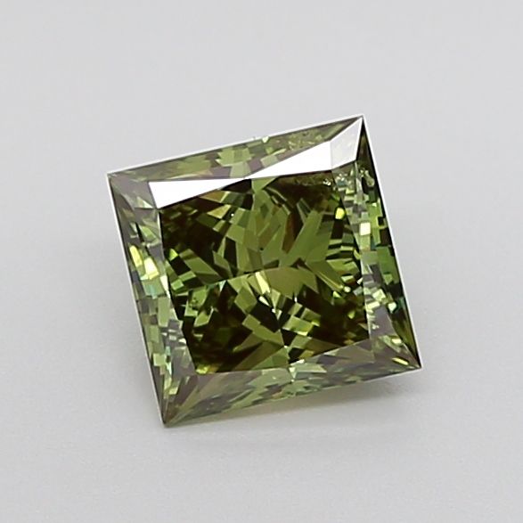 1.5 Carat Princess Lab Diamond with  Cut Diamond in 14KT  view 1
