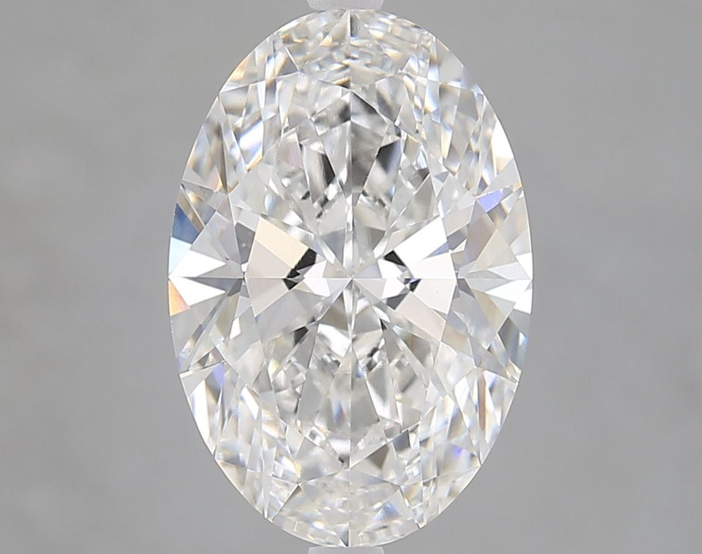 5.08 Carat Oval Lab Diamond with  Cut Diamond in 14KT  view 1
