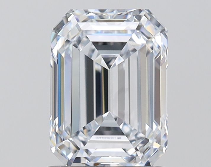 1.81 Carat Emerald Lab Diamond with  Cut Diamond in 14KT  view 1
