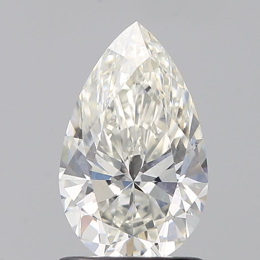 1.03 Carat Pear Natural Diamond with  Cut Diamond in 14KT  view 1
