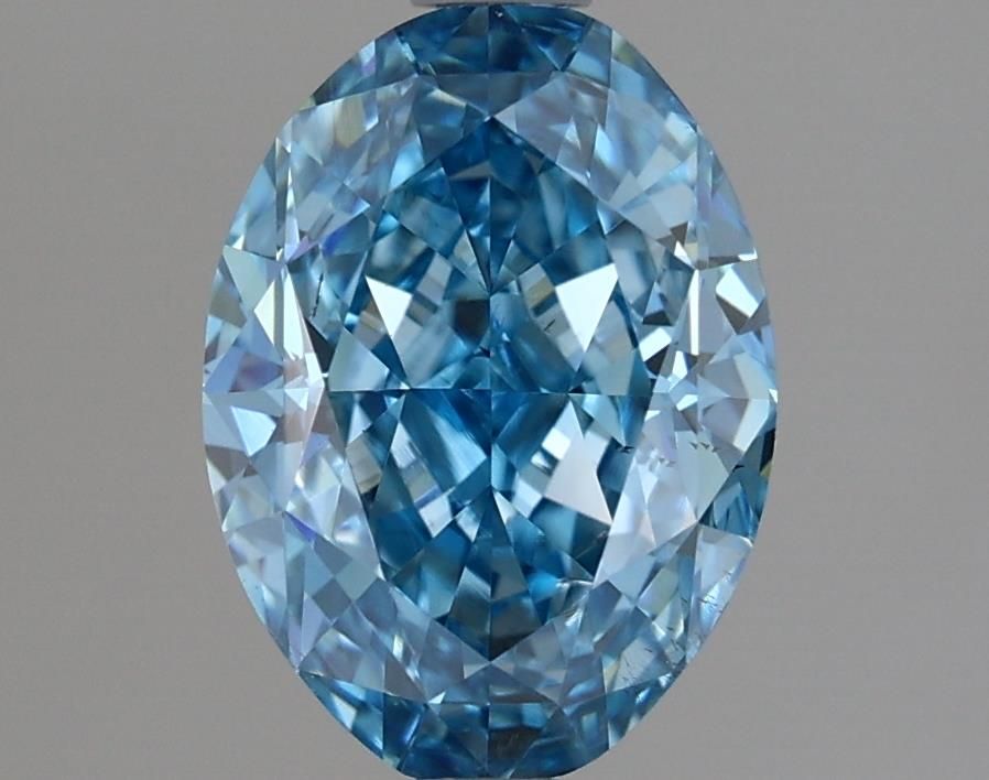1.57 Carat Oval Lab Diamond with  Cut Diamond in 14KT  view 1
