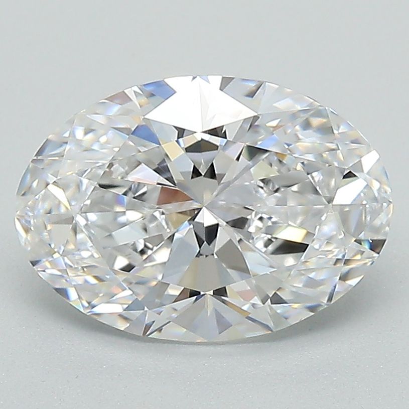 2.31 Carat Oval Lab Diamond with  Cut Diamond in 14KT  view 1
