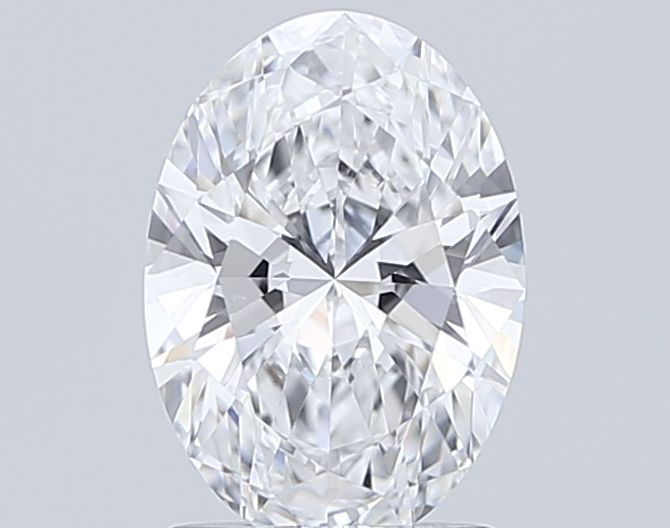 1.4 Carat Oval Lab Diamond with  Cut Diamond in 14KT  view 1
