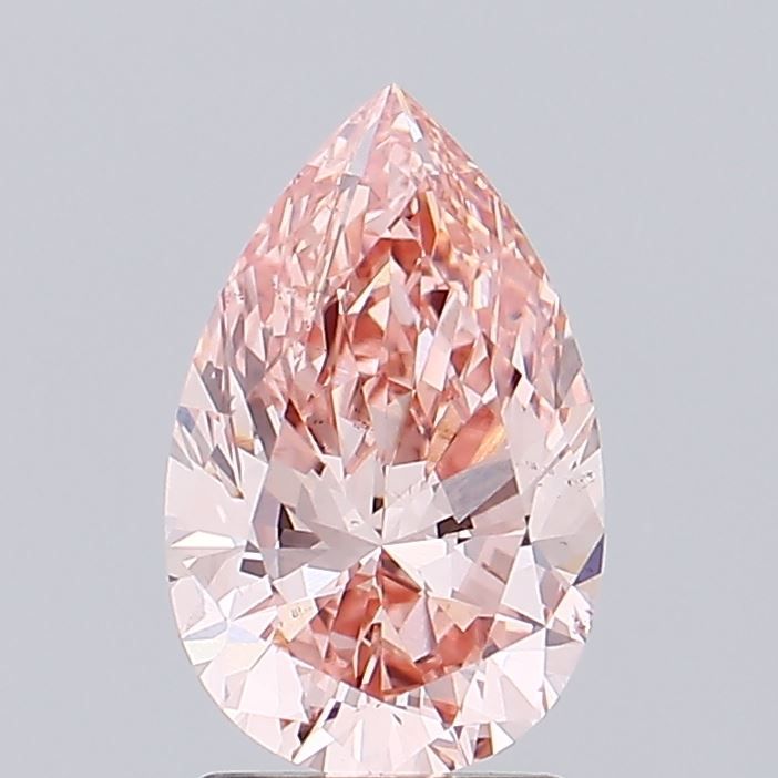 2.01 Carat Pear Lab Diamond with  Cut Diamond in 14KT  view 1
