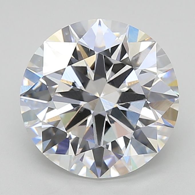 4.0 Carat Round Lab Diamond with  Cut Diamond in 14KT  view 1
