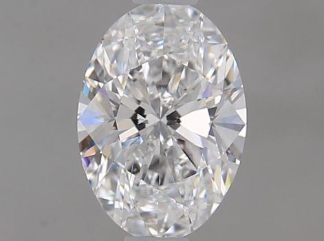 0.72 Carat Oval Natural Diamond with  Cut Diamond in 14KT  view 1
