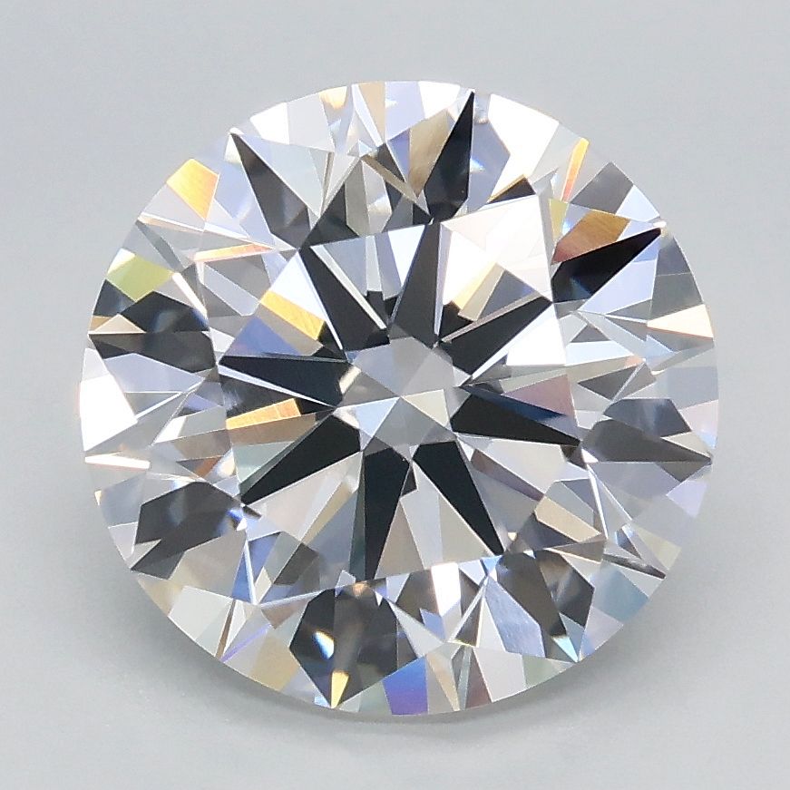 3.0 Carat Round Lab Diamond with  Cut Diamond in 14KT  view 1
