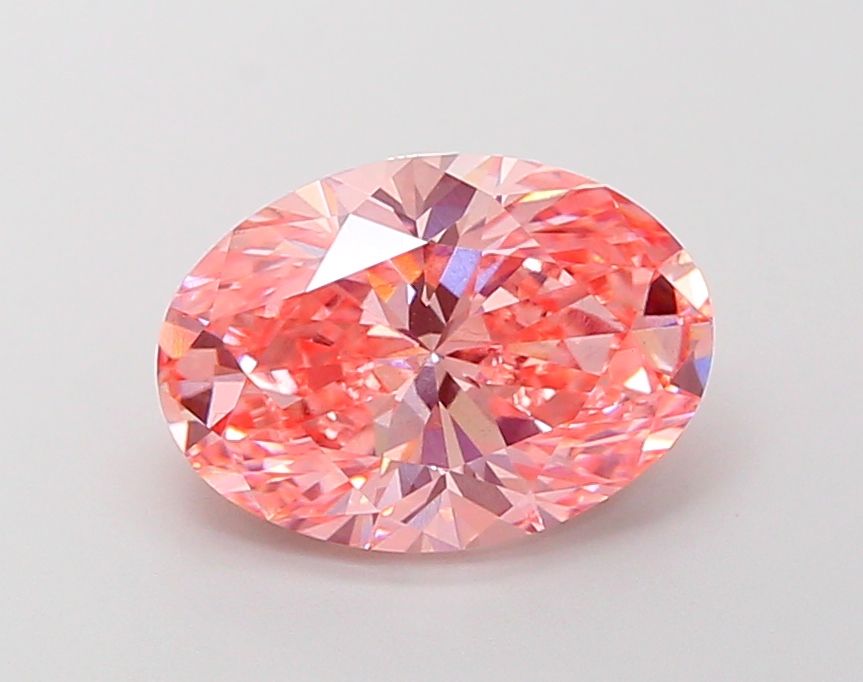 4.01 Carat Oval Lab Diamond with  Cut Diamond in 14KT  view 1
