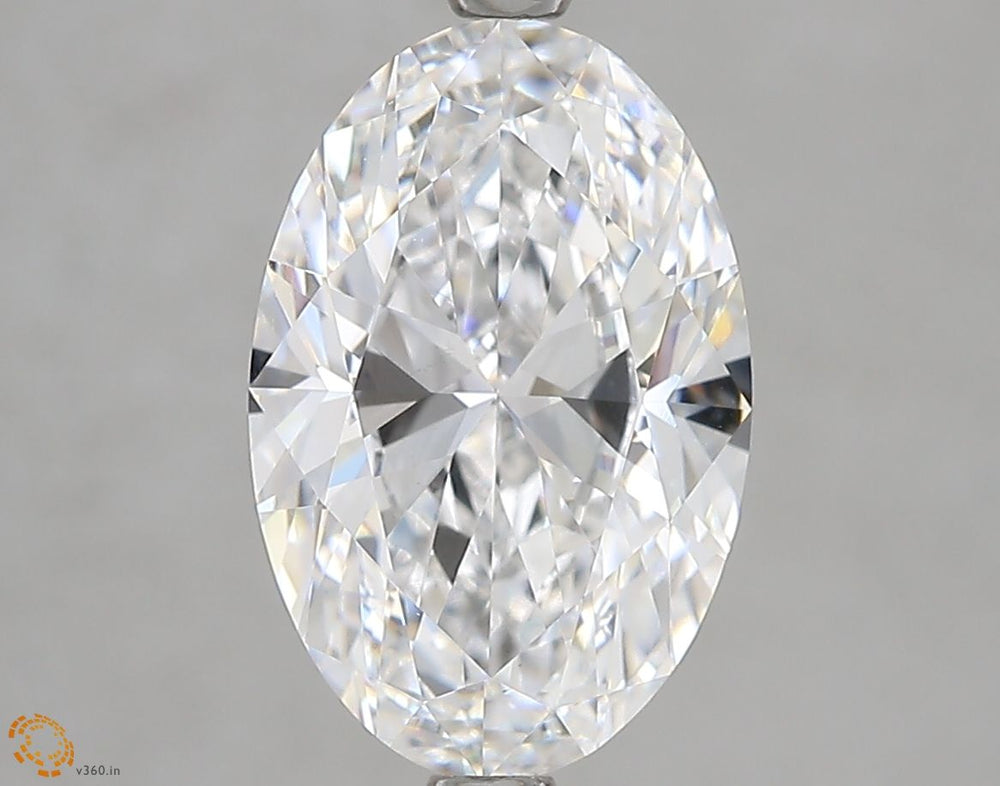 3.02 Carat Oval Lab Diamond with  Cut Diamond in 14KT  view 1
