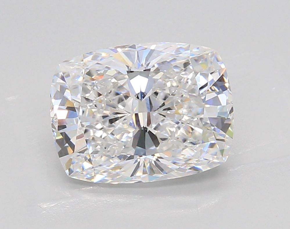 2.81 Carat Cushion Lab Diamond with  Cut Diamond in 14KT  view 1
