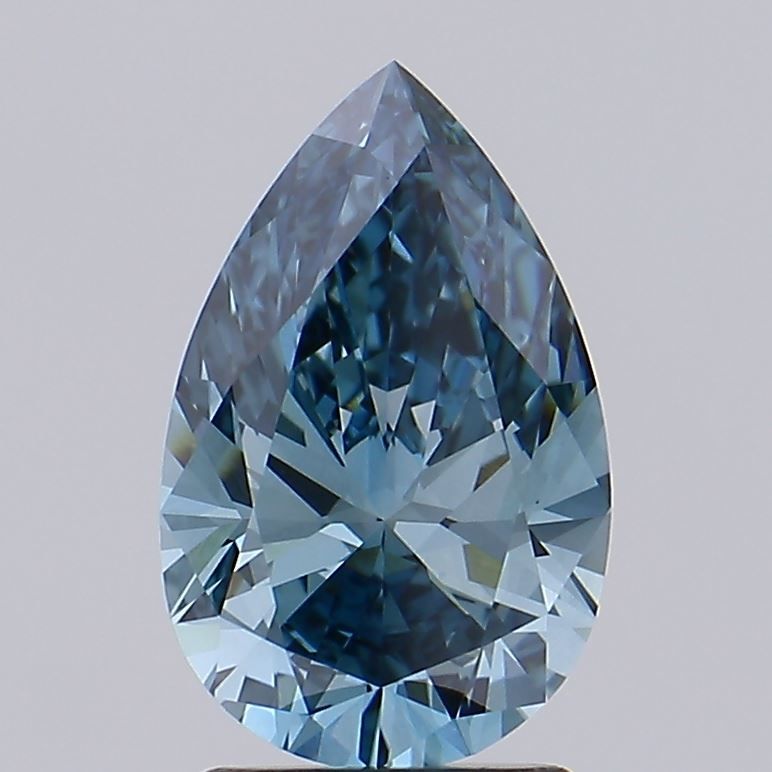 2.01 Carat Pear Lab Diamond with  Cut Diamond in 14KT  view 1

