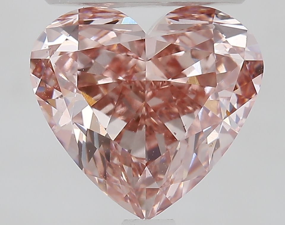2.74 Carat Heart Lab Diamond with  Cut Diamond in 14KT  view 1
