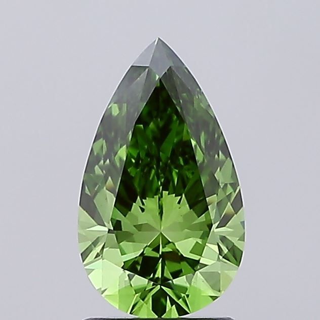 1.51 Carat Pear Lab Diamond with  Cut Diamond in 14KT  view 1
