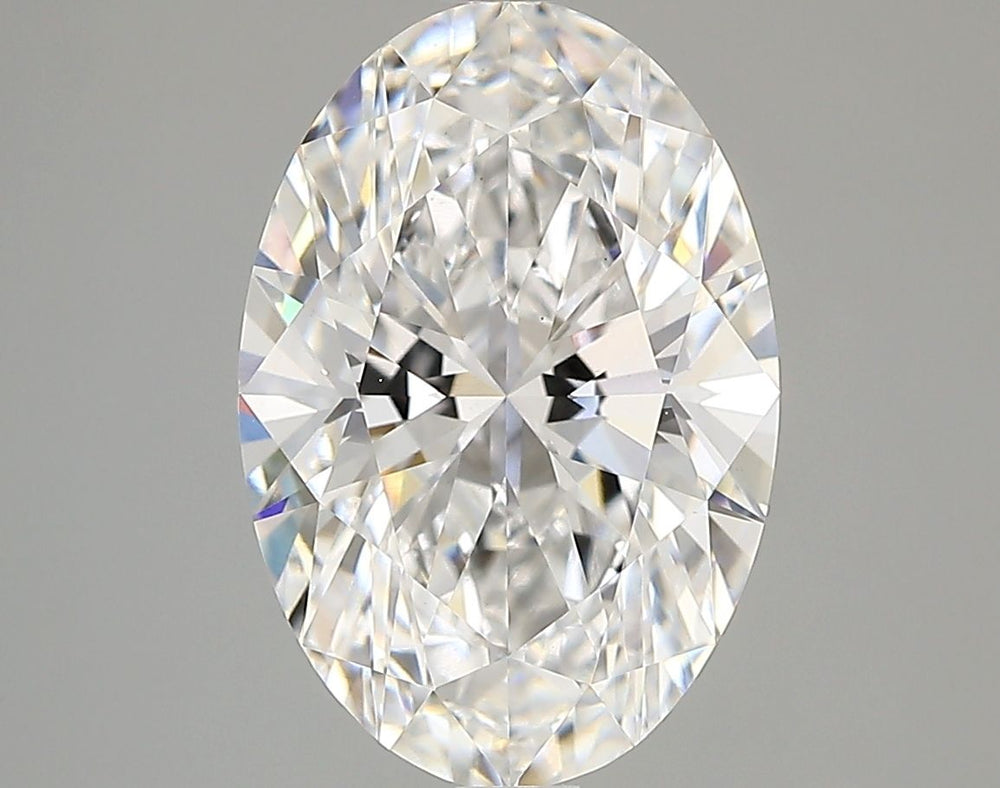 3.01 Carat Oval Lab Diamond with  Cut Diamond in 14KT  view 1
