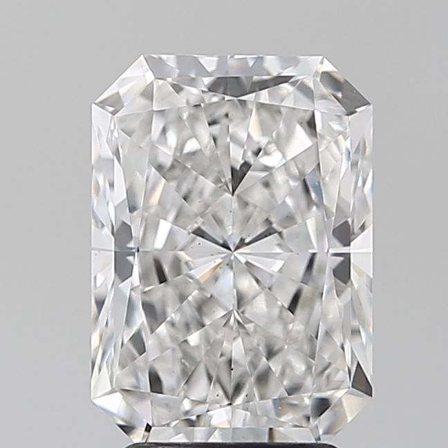 3.08 Carat Radiant Lab Diamond with  Cut Diamond in 14KT  view 1

