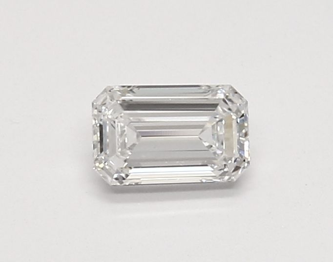 0.45 Carat Emerald Lab Diamond with  Cut Diamond in 14KT  view 1
