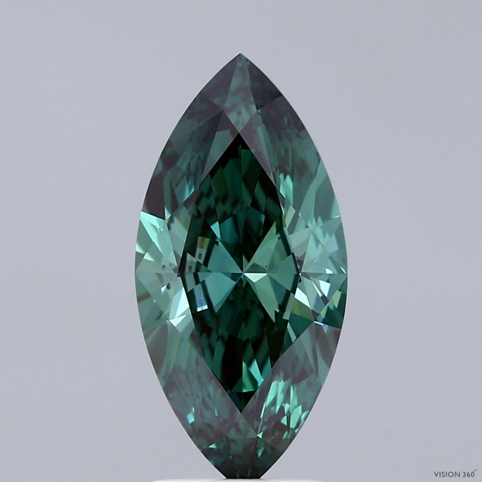 2.01 Carat Marquise Lab Diamond with  Cut Diamond in 14KT  view 1
