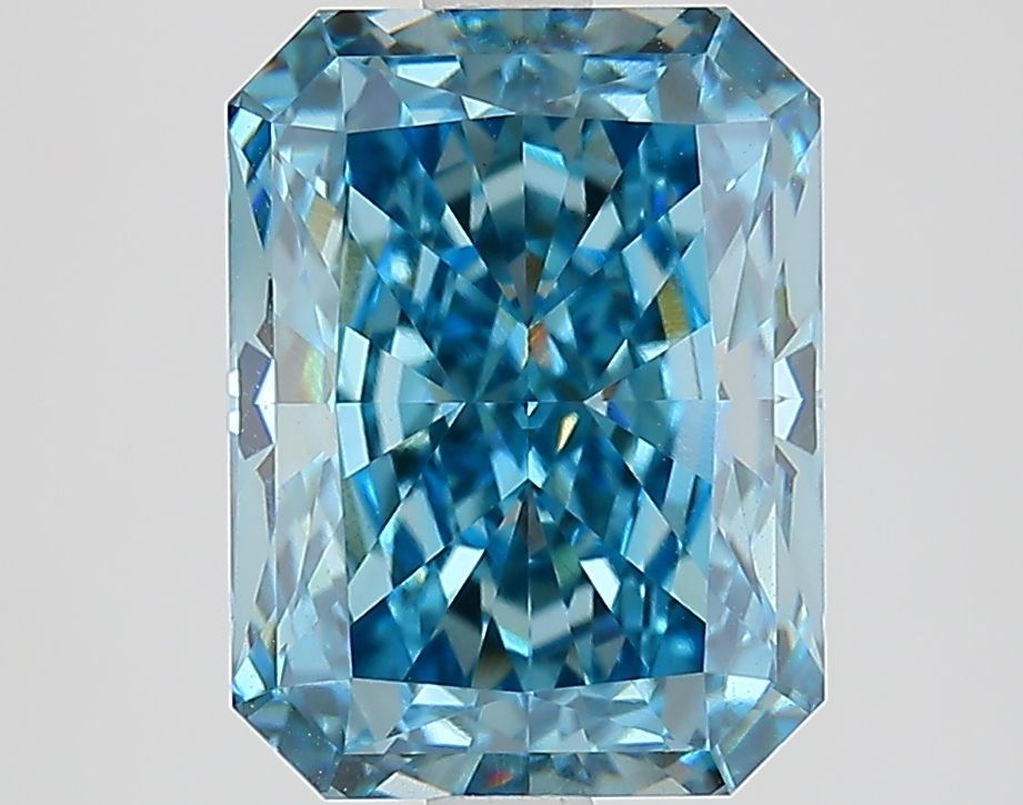 4.04 Carat Radiant Lab Diamond with  Cut Diamond in 14KT  view 1
