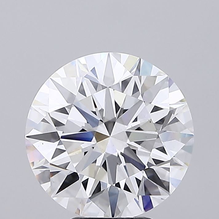 5.54 Carat Round Lab Diamond with  Cut Diamond in 14KT  view 1
