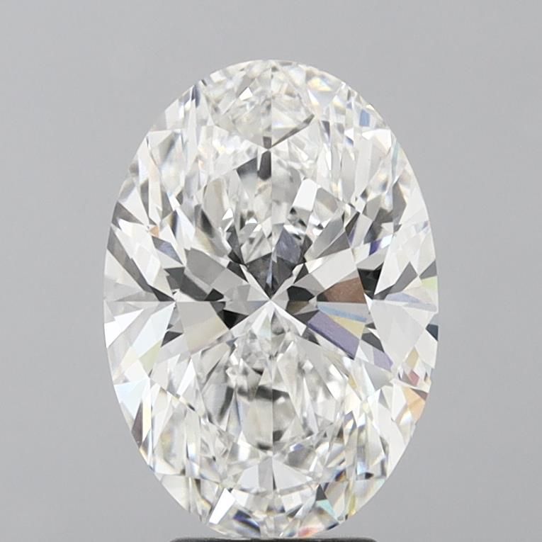 5.01 Carat Oval Lab Diamond with  Cut Diamond in 14KT  view 1
