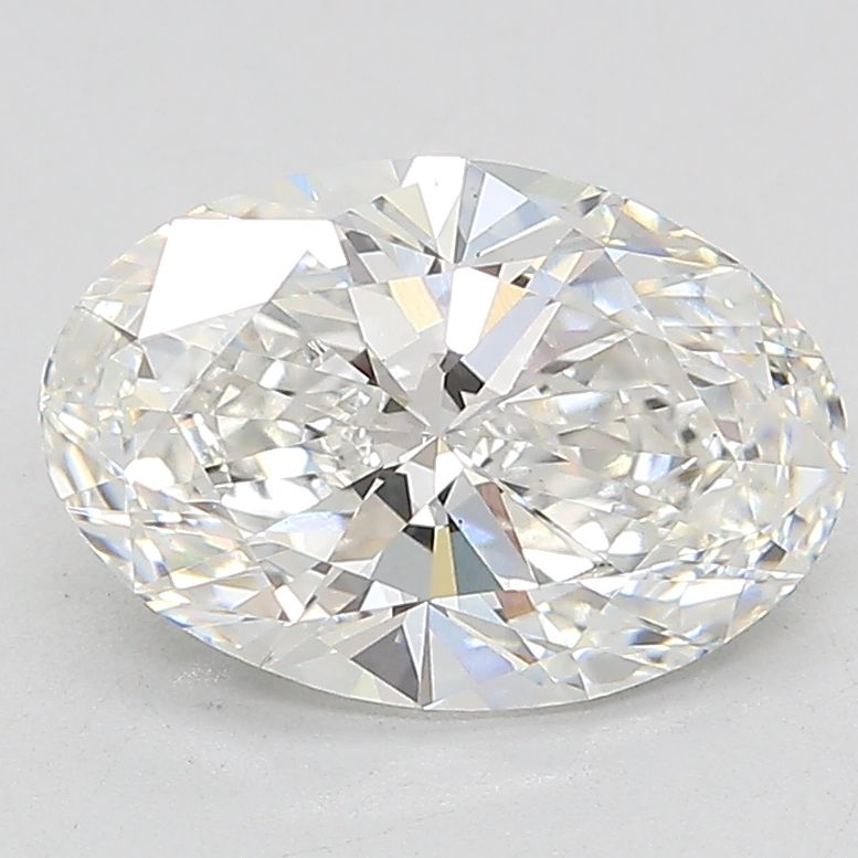 2.24 Carat Oval Lab Diamond with  Cut Diamond in 14KT  view 1
