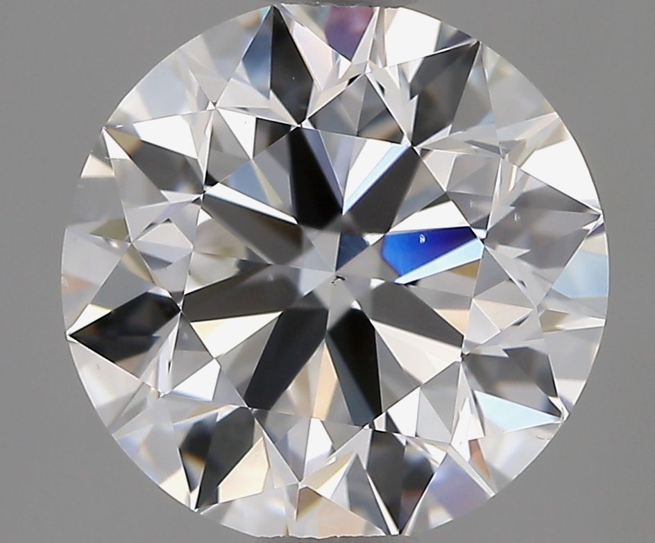 2.4 Carat Round Natural Diamond with  Cut Diamond in 14KT  view 1
