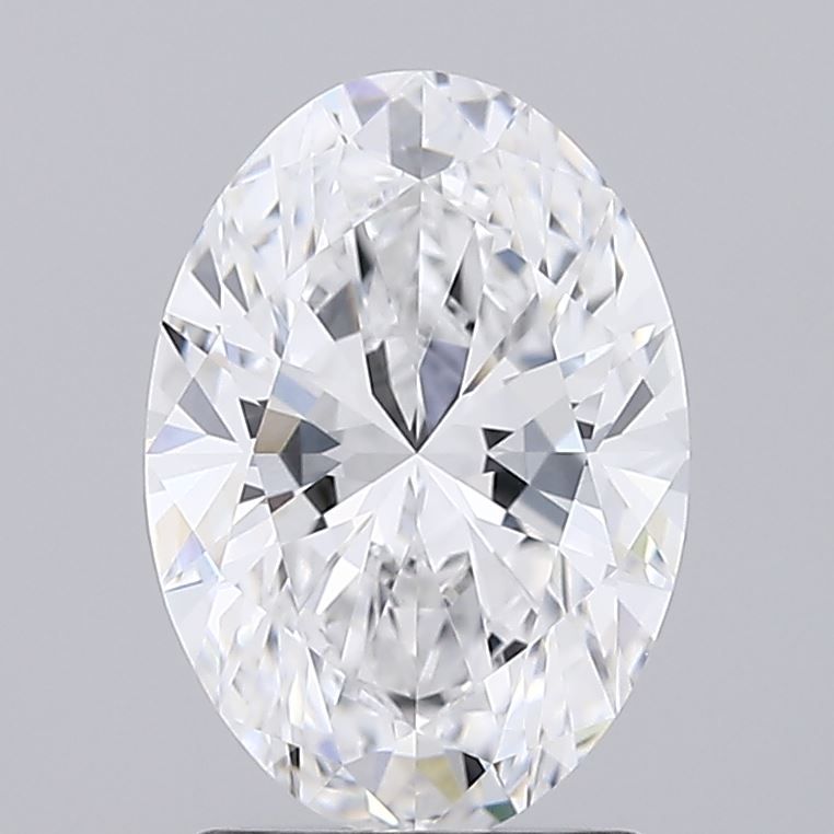 2.07 Carat Oval Lab Diamond with  Cut Diamond in 14KT  view 1
